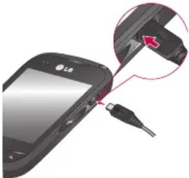 LG Optimus Net - Mobiltelefon aufladen - 1