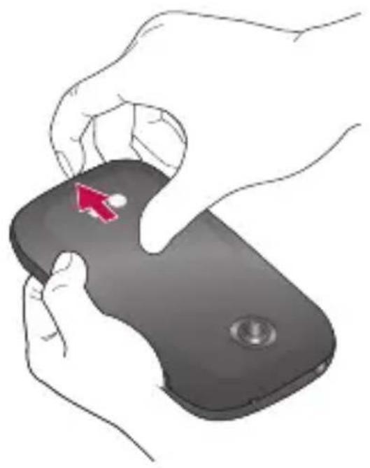 LG Optimus Net - SIM-Karte und Akku einlegen - 1