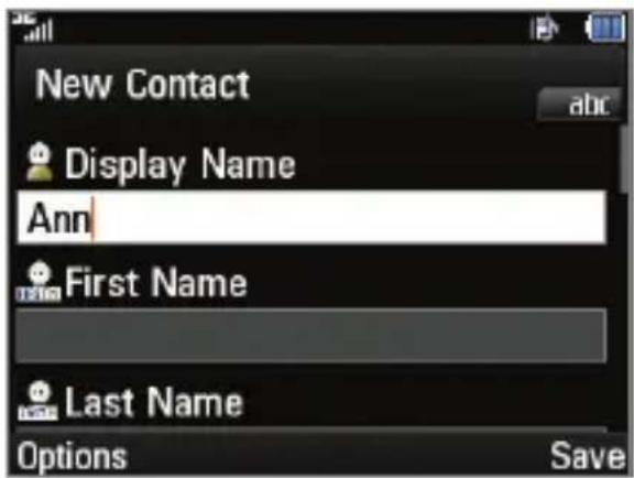 LG Neon II - AT&T Address Book - 1