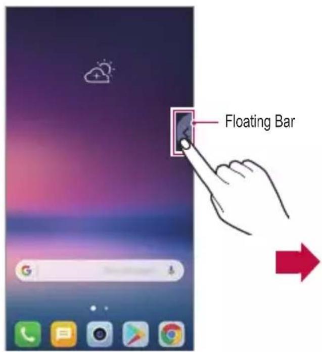 LG V30+ - Открытие и закрытие Floating Bar - 1