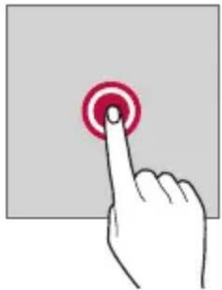 Hand pressing a red circular button on a gray background (no text or symbols)
