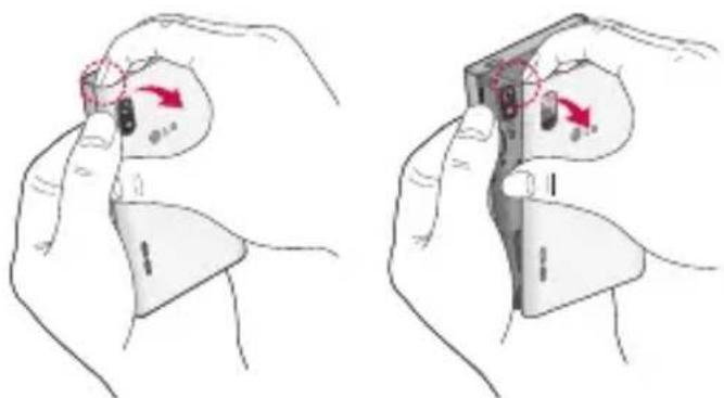 LG Swift L5 - Installing the SIM card and battery - 1