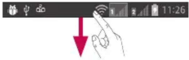 LG Swift L5 - Notification drawer - 1