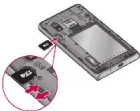 LG Swift L5 - To safely remove the memory card: - 1