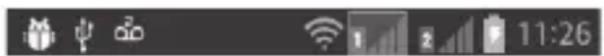 LG Swift L5 - Viewing the status bar - 1