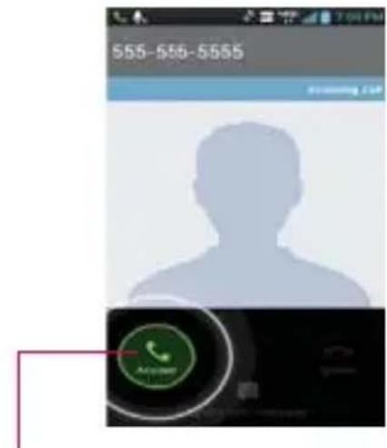 LG Spectrum 2 - To answer a call - 2