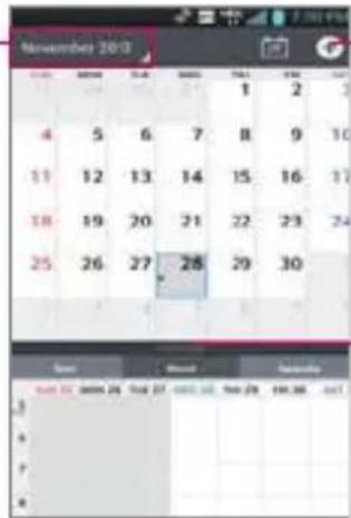 LG Spectrum 2 - To switch to Month view - 1