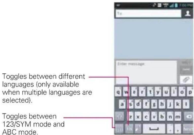 LG Spectrum 2 - On-screen Keyboard - 1