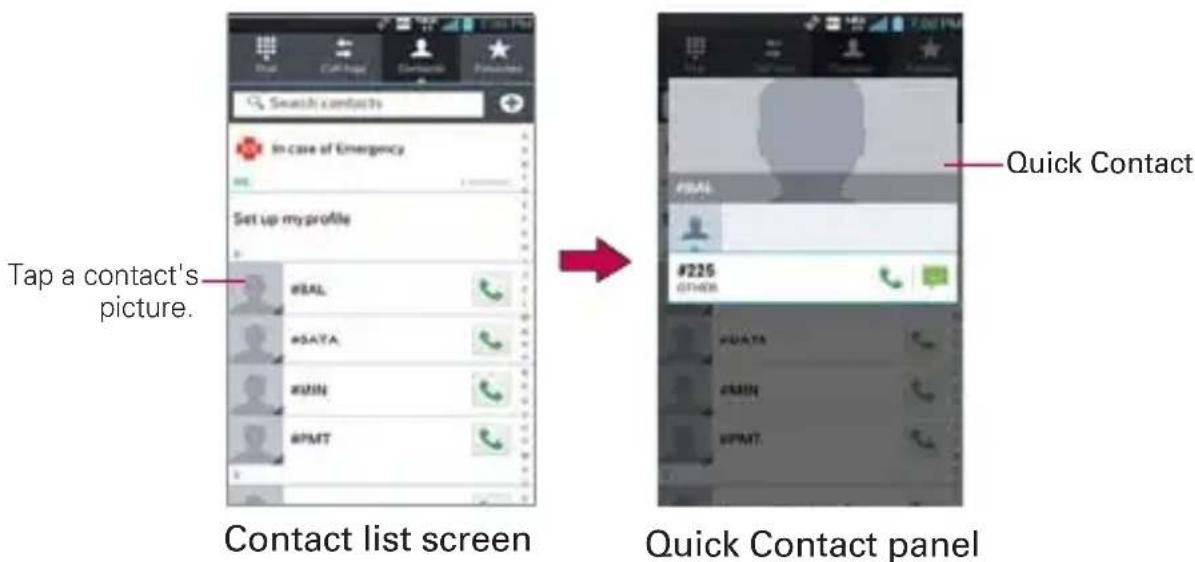 LG Spectrum 2 - To connect using Quick Contact for Android™ - 1
