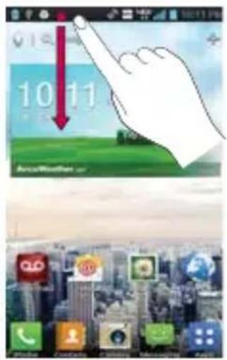 LG Spectrum 2 - To open the Notifications panel - 1