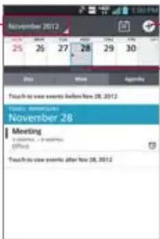 LG Spectrum 2 - To switch to Agenda view - 1