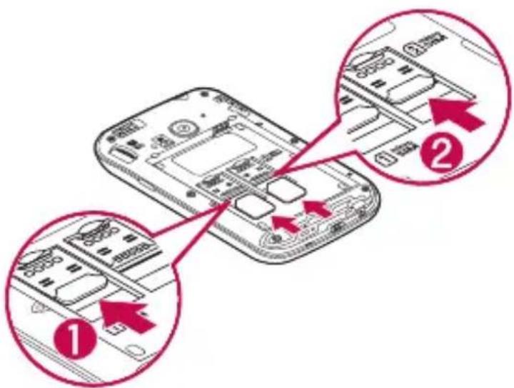 LG L20 - Installation de la carte SIM et de la batterie - 2