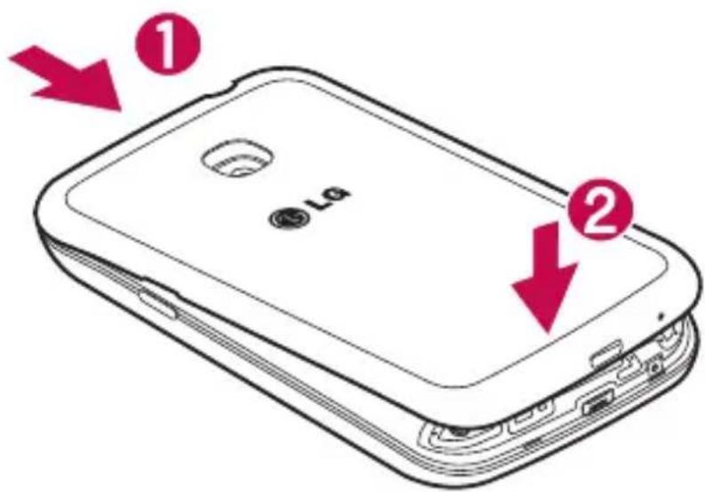 LG L20 - Installation de la carte SIM et de la batterie - 4