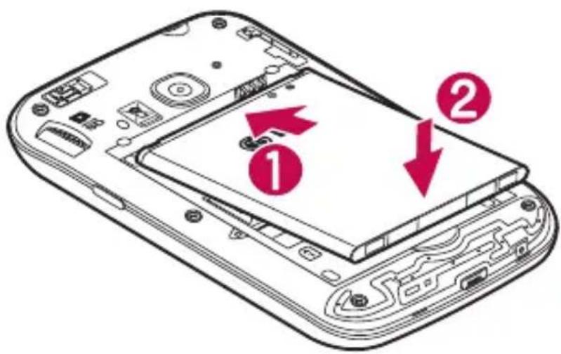 LG L20 - Installation de la carte SIM et de la batterie - 3