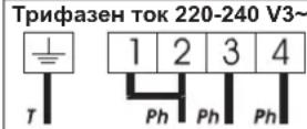 CANDY CH64CBA/2 - Свърване към клемите в клемната кутия - 2