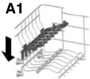 CANDY CDSM 2D62B - Using the upper basket - 2