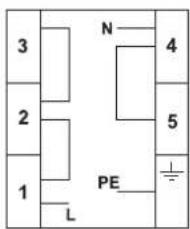 3 2 1 L N 4 5 PE