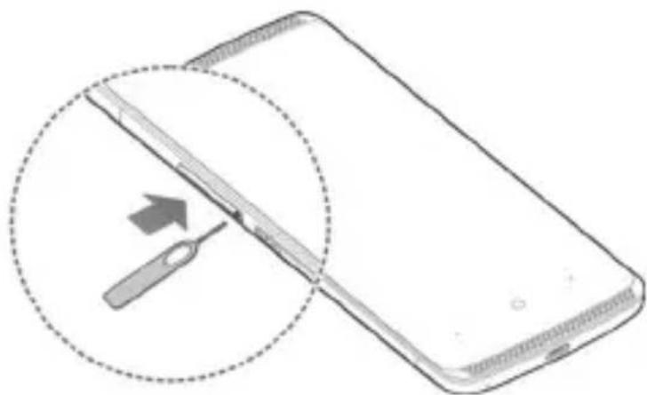 ZTE Axon Elite - Einsetzen der Nano-UIM-/Nano-SIM-/microSDHC-Karte - 1