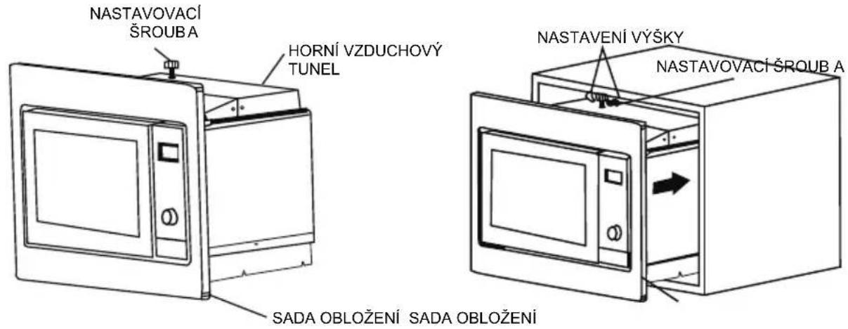 NASTAVOVACÍ ŠROUBA HORNÍ VZDUCHOVÝ TUNEL SADA OBLOŽENÍ SADA OBLOŽENÍ NASTAVENÍ VÝŠKY NASTAVOVACÍ ŠROUB A
