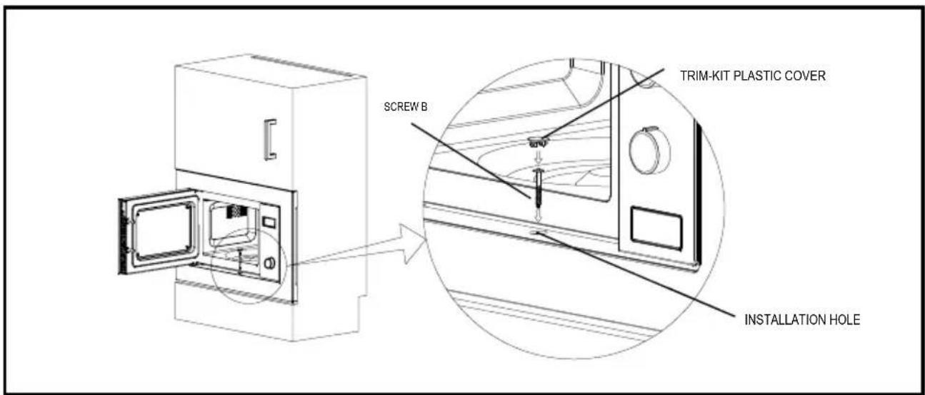 SCREW B TRIM-KIT PLASTIC COVER INSTALLATION HOLE