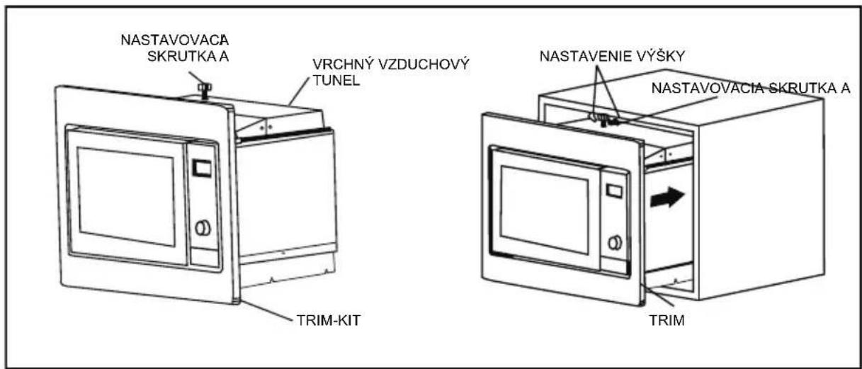 NASTAVOVACA SKRUTKA A VRCHNÝ VZDUCHOVÝ TUNEL TRIM-KIT NASTAVENIE VÝŠKY NASTAVOVACIA SKRUTKA A TRIM