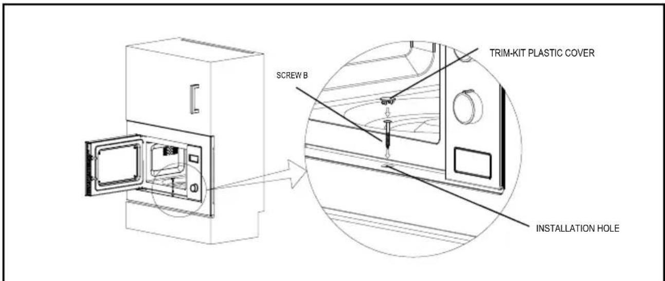 SCREW B TRIM-KIT PLASTIC COVER INSTALLATION HOLE