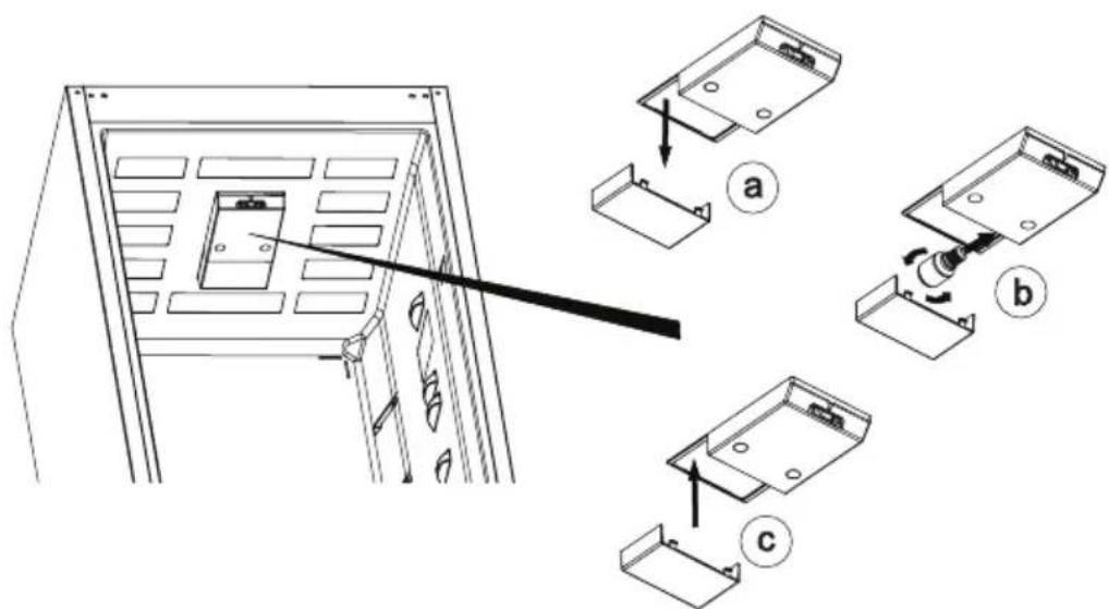 CANDY CVS 6184X - Remplacement de l'ampoule du réfrigérateur - 1