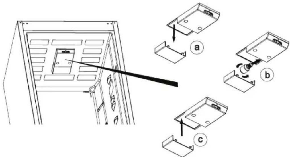 CANDY CVS 6184X - Sostituzione della lampadina del frigorifero - 1