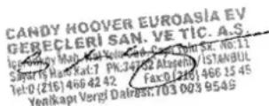 CANDY CHG6LB - CANDY-HOOVER-EUROASIA EV GEREÇLERİ SAN VE TİC. A.Ş. - 1