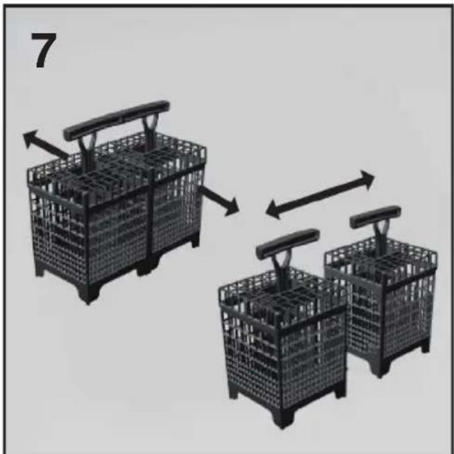 CANDY CDPN 1D640PW - Cutlery basket (fig.7) - 1