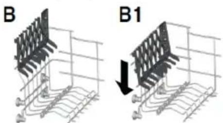 CANDY CDPN 1D640PW - Using the upper basket - 2