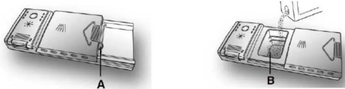 CANDY CDP 2L1049W-01 - Filling the detergent container - 1