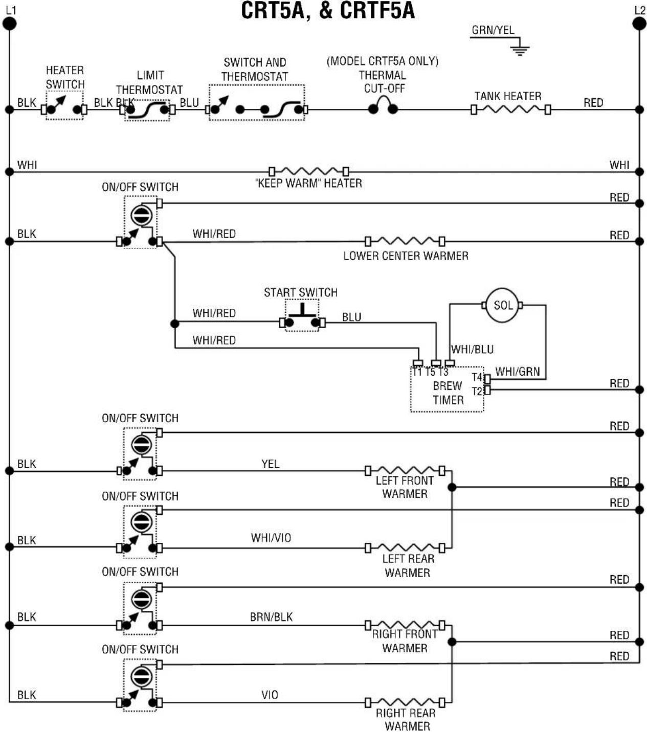 Bunn CWTF15-3 - Removal and Replacement: - 3