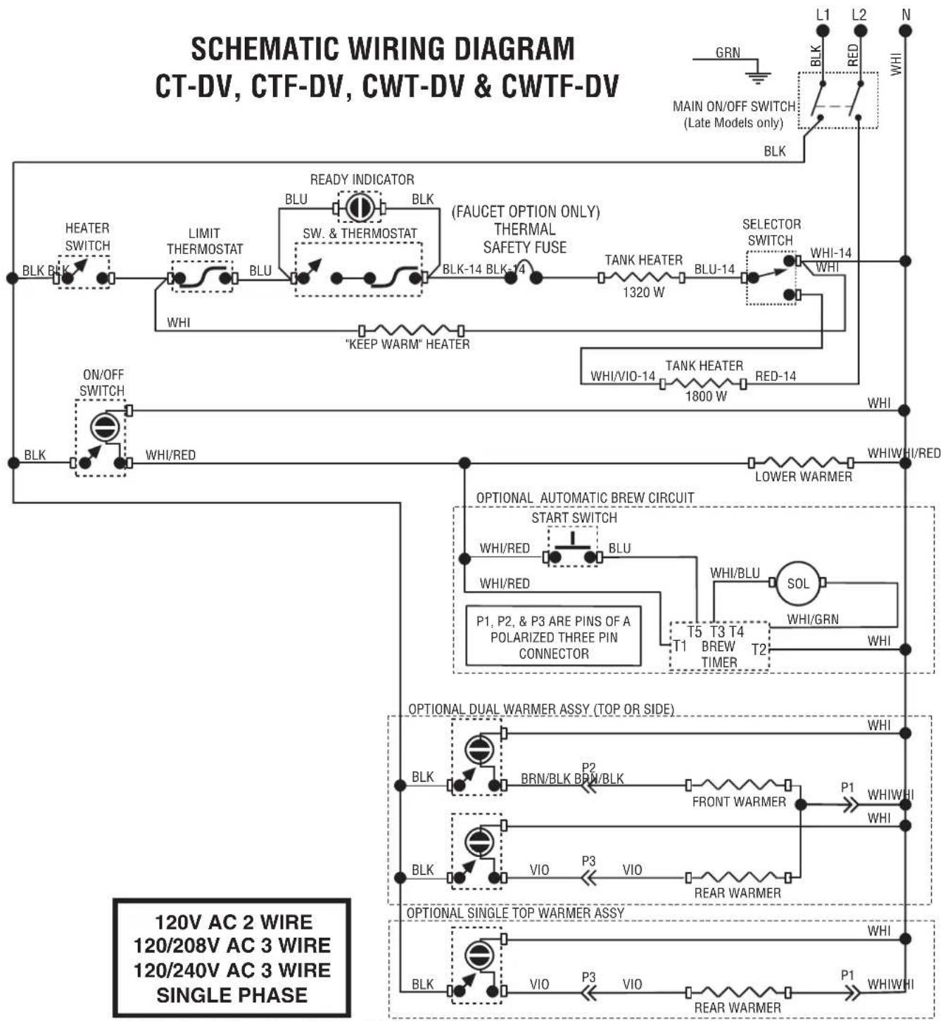 Bunn CWTF15-3 - Removal and Replacement: - 27