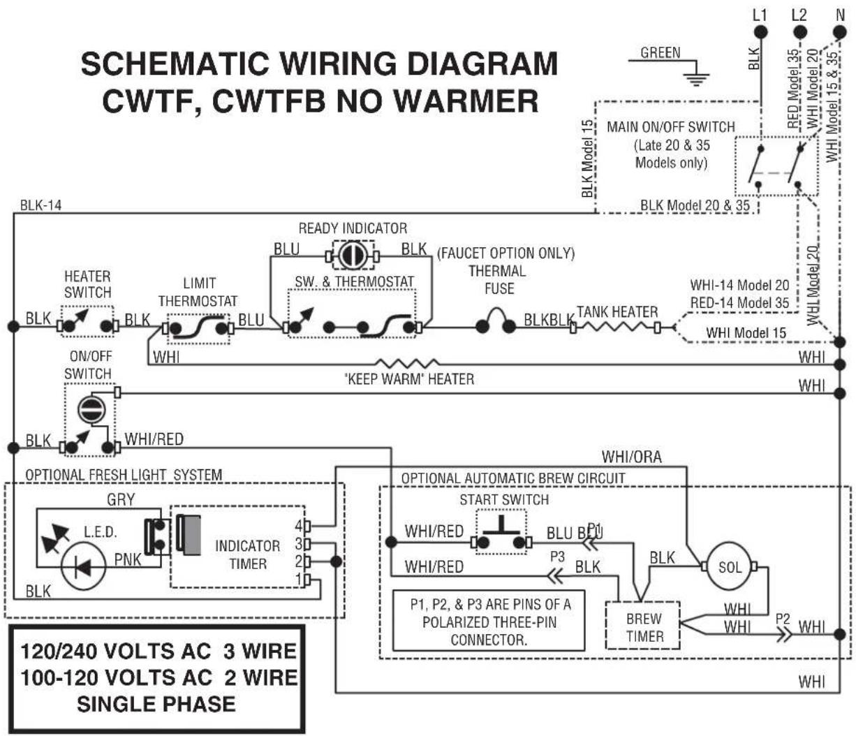 Bunn CWTF15-3 - Removal and Replacement: - 25