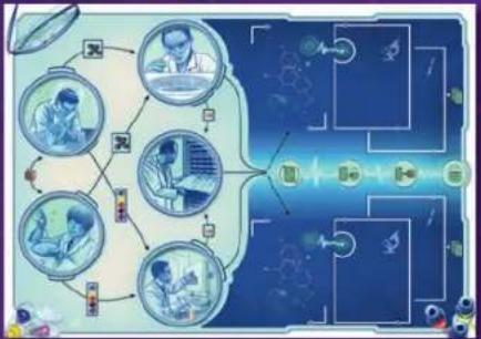 Asmodee Pandemie Im Labor - Laborspielplan - 1