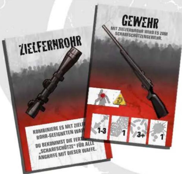 Asmodee Zombicide Rue Morgue - VERBESSERTE WAFFEN: MOLOTOW-COCKTAIL UND SCHARFSCHÜTZENGEWEHR - 2