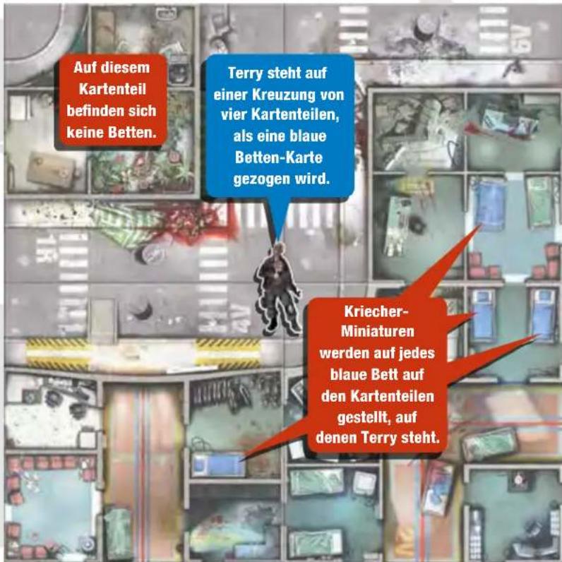 Asmodee Zombicide Rue Morgue - BETTEN-KARTEN - 2