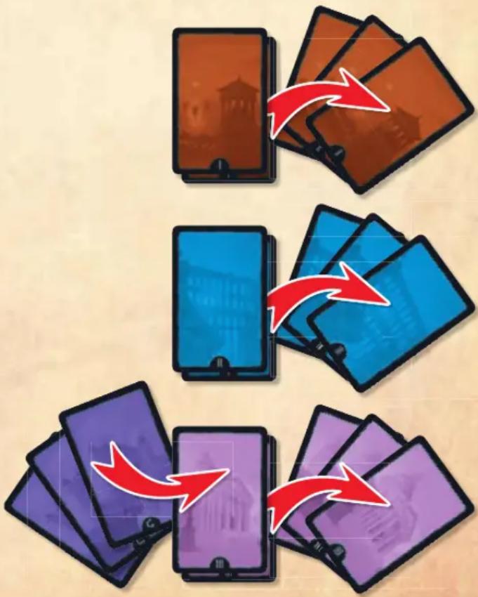 Asmodee Repos Production 7 Wonders Duel - Ein Kartenstapel pro Zeitalter - 1