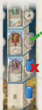 Asmodee Lorenzo der Prächtige - Regeln zum Setzen von Familienmitgliedern in einen Turm - 7