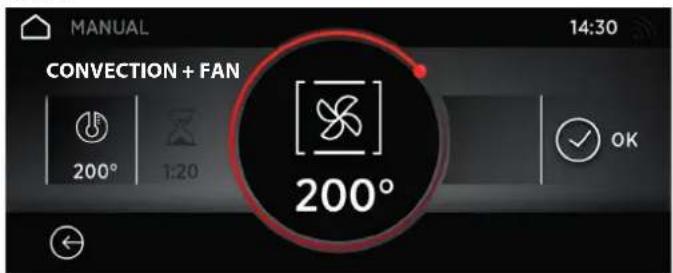 MANUAL 14:30 CONVECTION + FAN 200° 1:20 200° OK