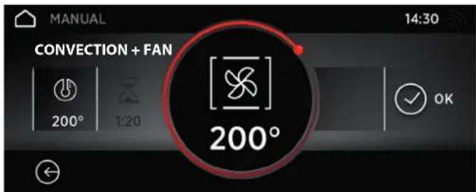 MANUAL 14:30 CONVECTION + FAN 200° 1:20 200° OK