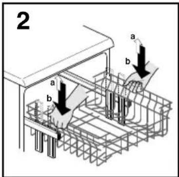 HOOVER HDP 3DO62DX-80 - ADJUST BASKET TO THE LOWER POSITION: - 2