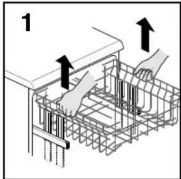 HOOVER HDP 3DO62DX-80 - ADJUST BASKET TO THE LOWER POSITION: - 1