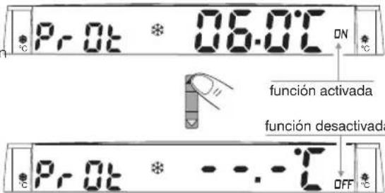 Pr.0t * 06.0°C DN función activada función desactivada Pr.0t * ... - °C OFF