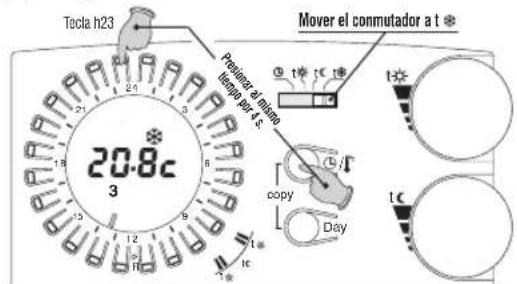 Tecta h23 20.8c 3 Pretuera el plazo tempo por t copy day Mover el conmutador a t 1°C 1°C 1°C 1°C