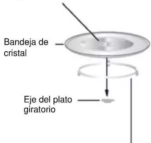 Bandeja de cristal Eje del plato giratorio