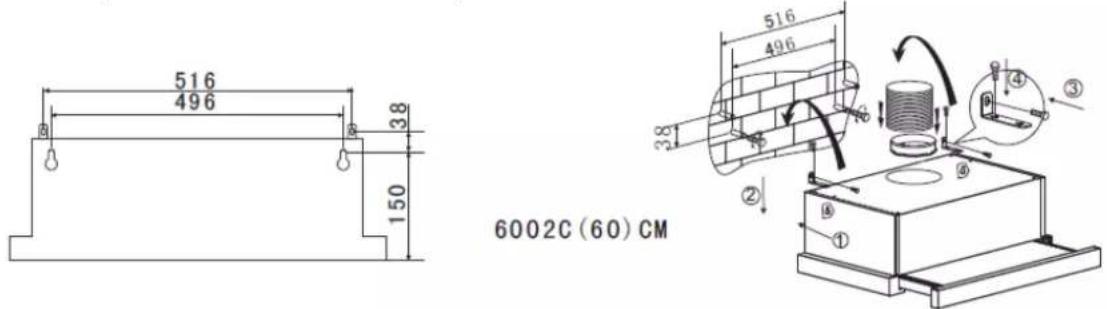 516 496 38 150 516 496 38 ② ④ ③ 6002C (60) CM