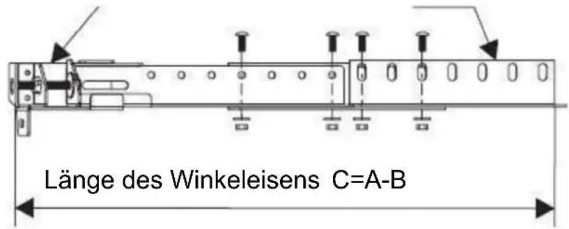 Länge des Winkeleisens C=A-B