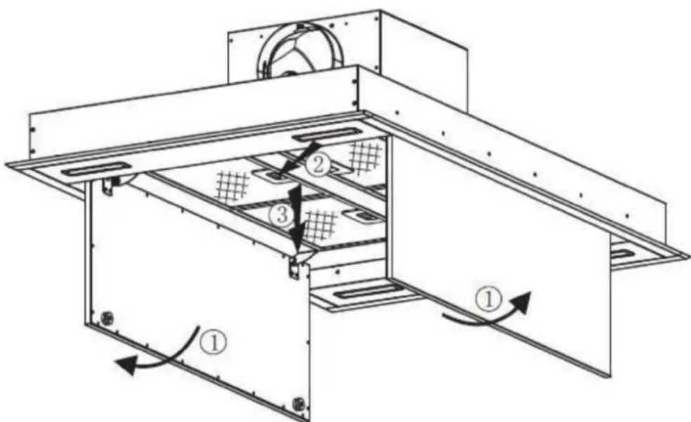 HOOVER HBG520S - Enlever et nettoyer les filtres à graisse - 1